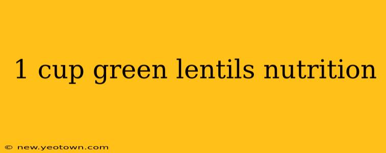 1 cup green lentils nutrition