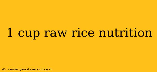 1 cup raw rice nutrition