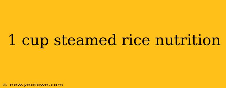 1 cup steamed rice nutrition