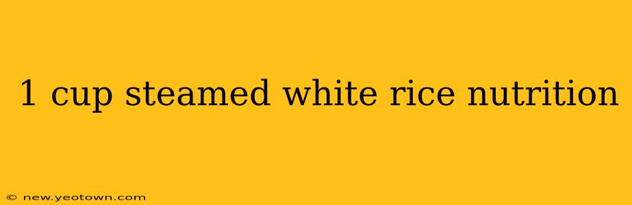 1 cup steamed white rice nutrition