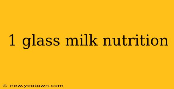 1 glass milk nutrition