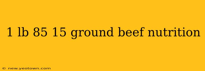 1 lb 85 15 ground beef nutrition