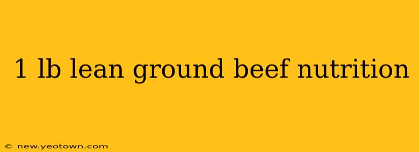 1 lb lean ground beef nutrition