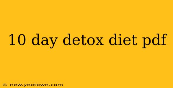 10 day detox diet pdf
