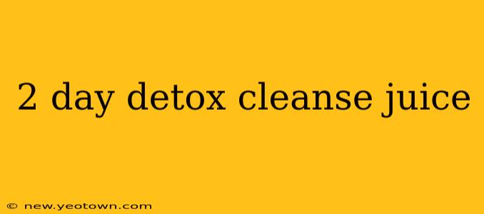 2 day detox cleanse juice