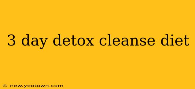 3 day detox cleanse diet