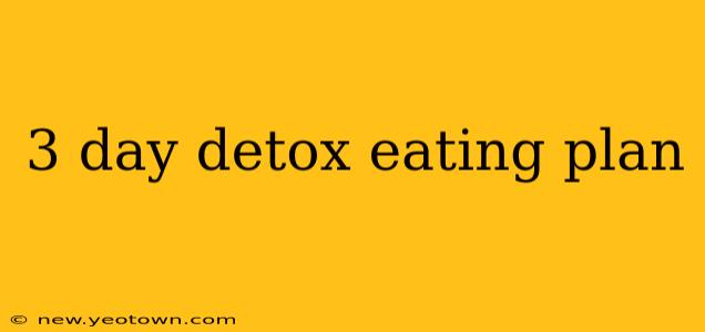 3 day detox eating plan