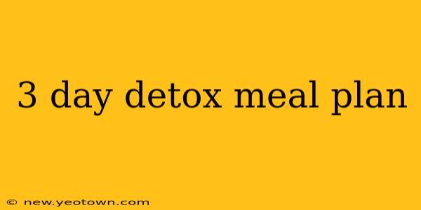 3 day detox meal plan