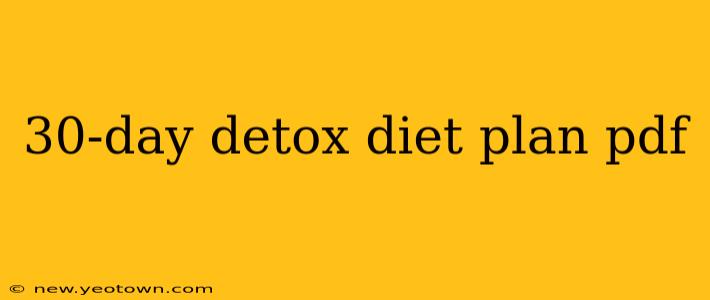 30-day detox diet plan pdf
