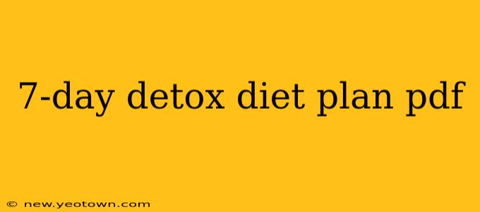 7-day detox diet plan pdf