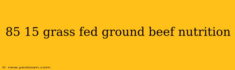 85 15 grass fed ground beef nutrition