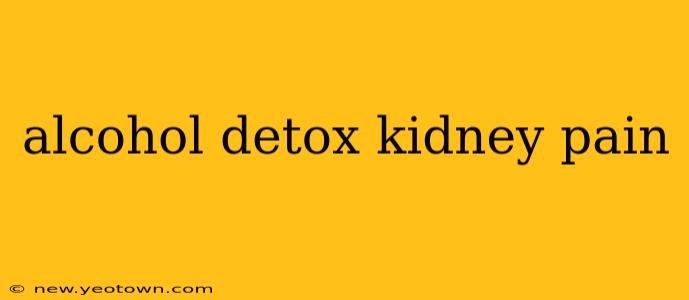 alcohol detox kidney pain