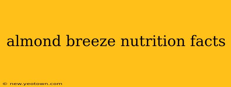 almond breeze nutrition facts