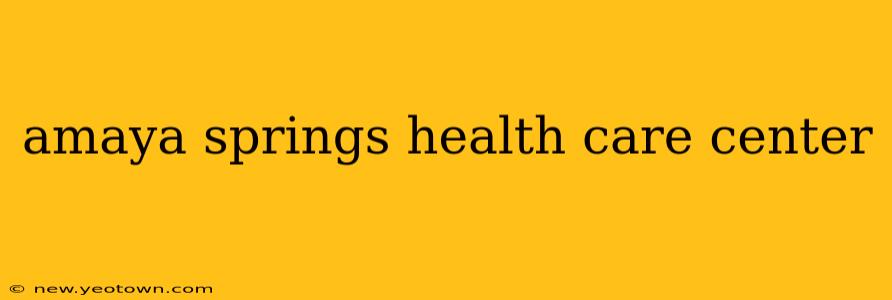 amaya springs health care center