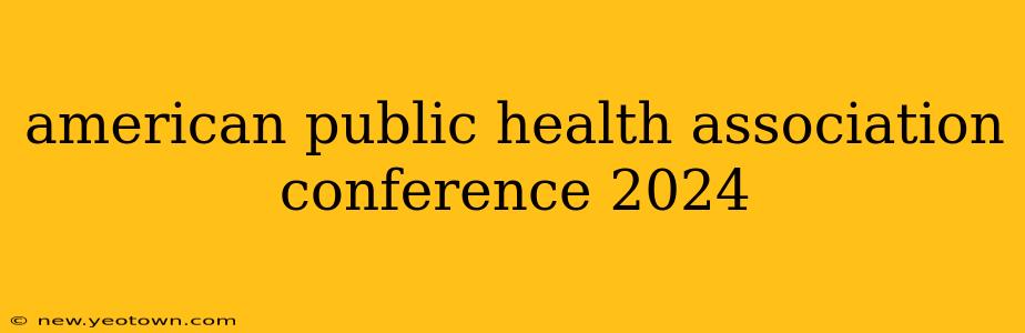 american public health association conference 2024