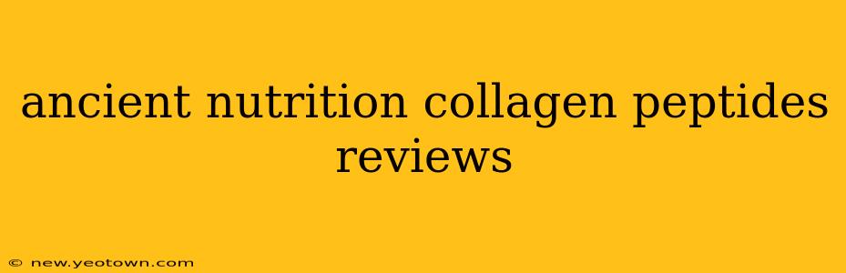 ancient nutrition collagen peptides reviews