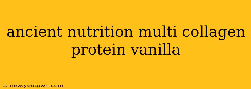 ancient nutrition multi collagen protein vanilla
