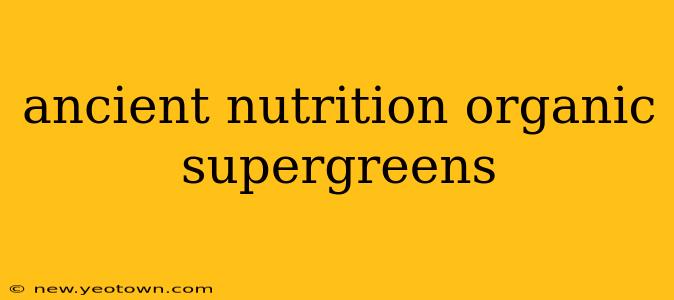 ancient nutrition organic supergreens