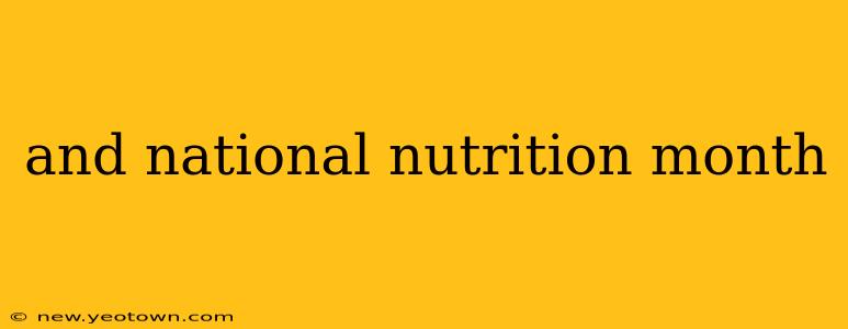 and national nutrition month