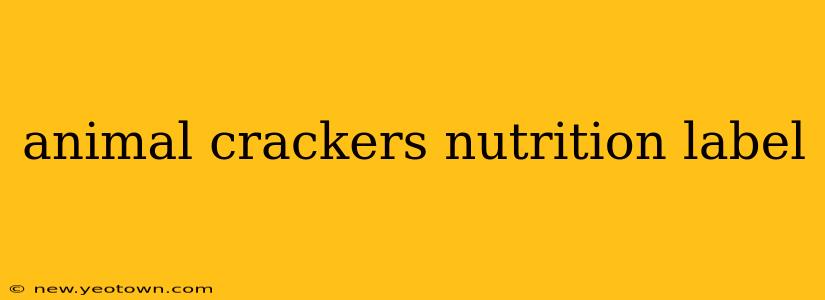 animal crackers nutrition label