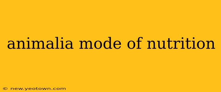 animalia mode of nutrition