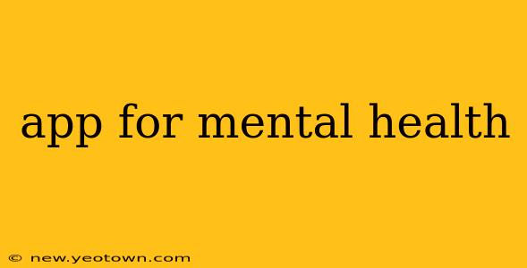 app for mental health