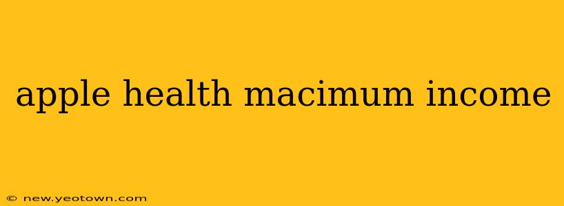 apple health macimum income