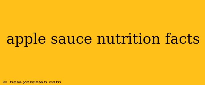 apple sauce nutrition facts