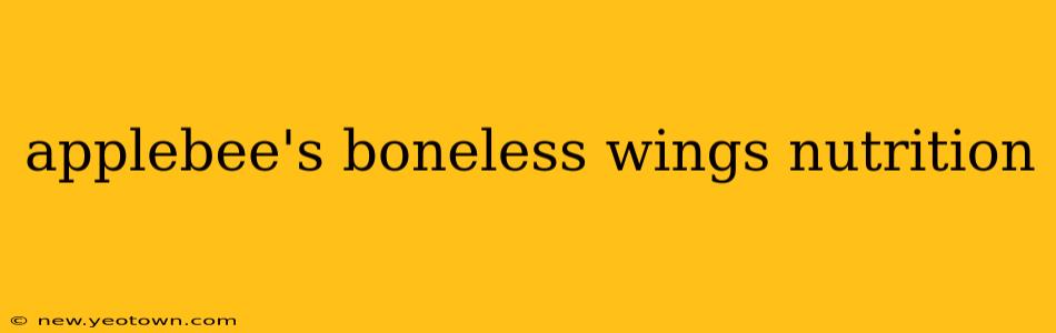 applebee's boneless wings nutrition