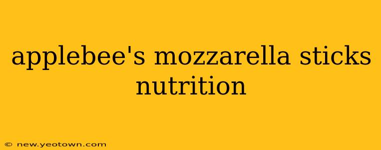 applebee's mozzarella sticks nutrition
