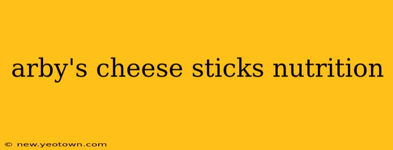 arby's cheese sticks nutrition