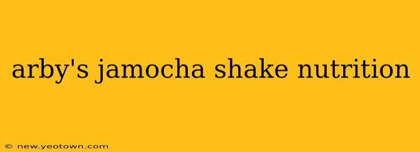 arby's jamocha shake nutrition