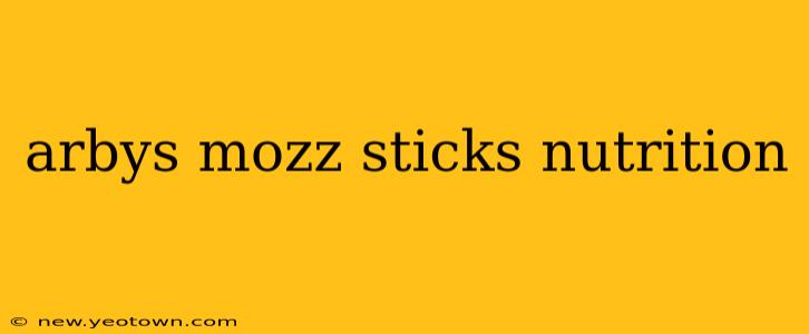 arbys mozz sticks nutrition