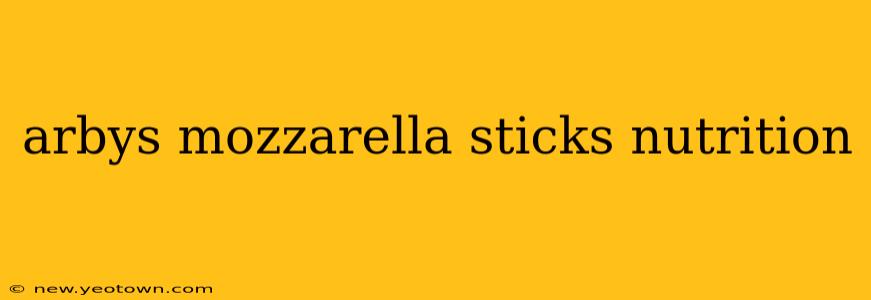 arbys mozzarella sticks nutrition