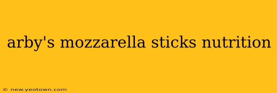 arby's mozzarella sticks nutrition