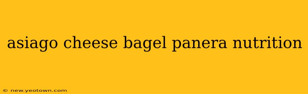 asiago cheese bagel panera nutrition
