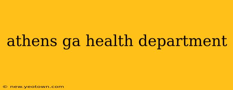athens ga health department