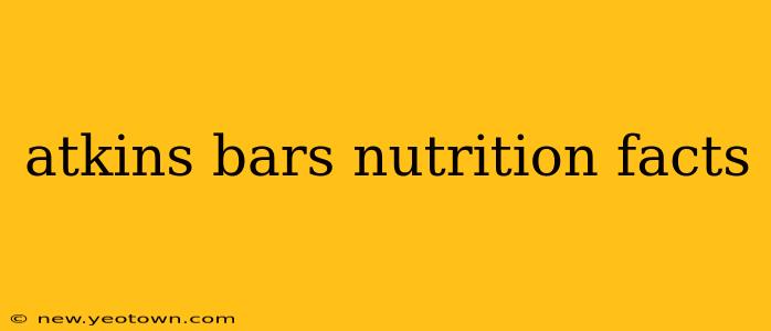 atkins bars nutrition facts