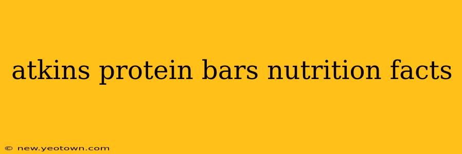 atkins protein bars nutrition facts
