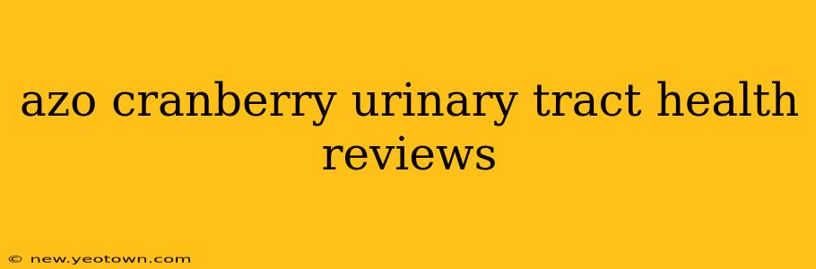 azo cranberry urinary tract health reviews