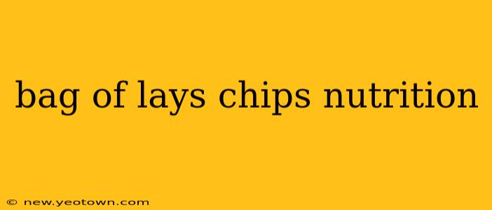 bag of lays chips nutrition
