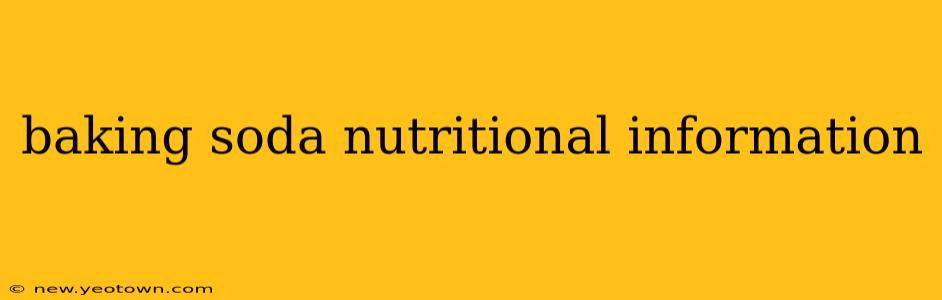 baking soda nutritional information
