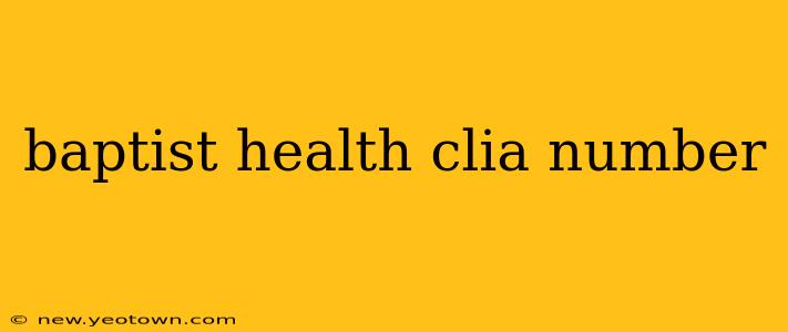 baptist health clia number