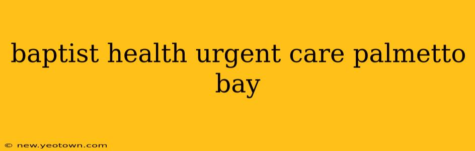 baptist health urgent care palmetto bay