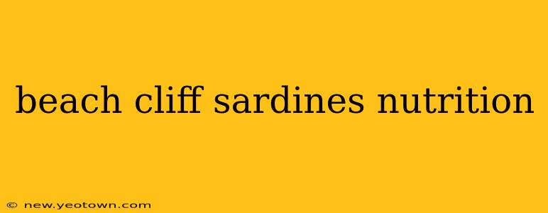 beach cliff sardines nutrition