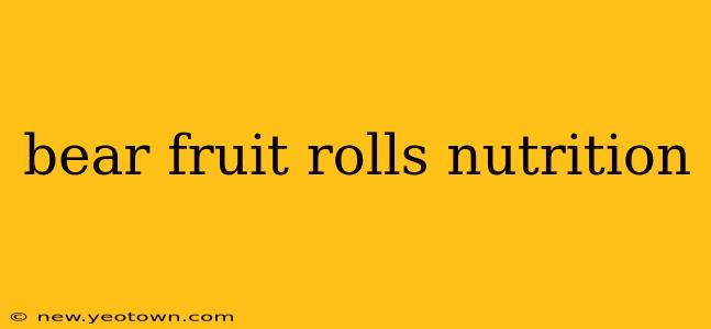 bear fruit rolls nutrition