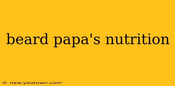 beard papa's nutrition