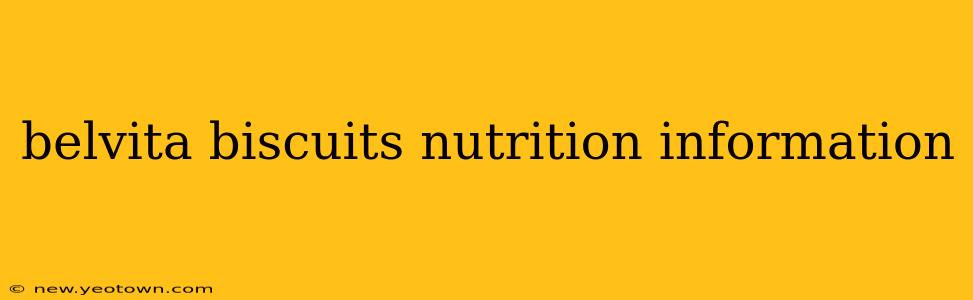 belvita biscuits nutrition information
