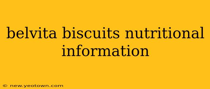 belvita biscuits nutritional information