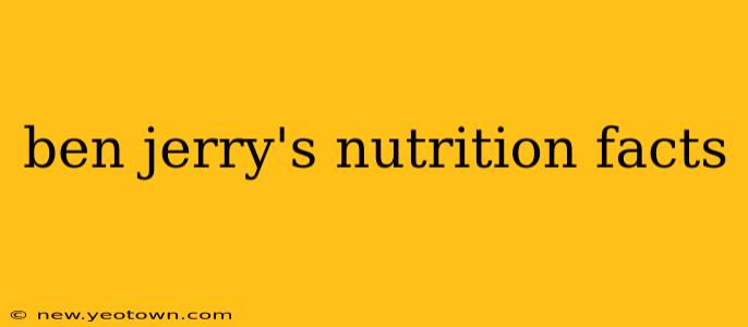 ben jerry's nutrition facts